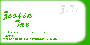 zsofia tax business card